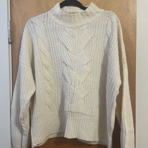 chunky white sweater